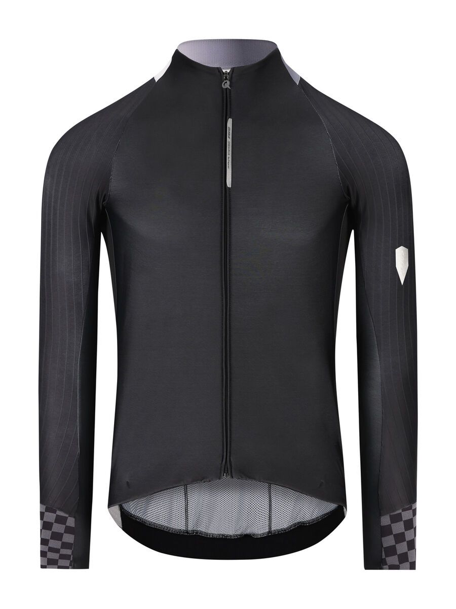 Q36.5 Gregarius Hybrid Collar Fade Long Sleeve Jersey, black - Bild 1