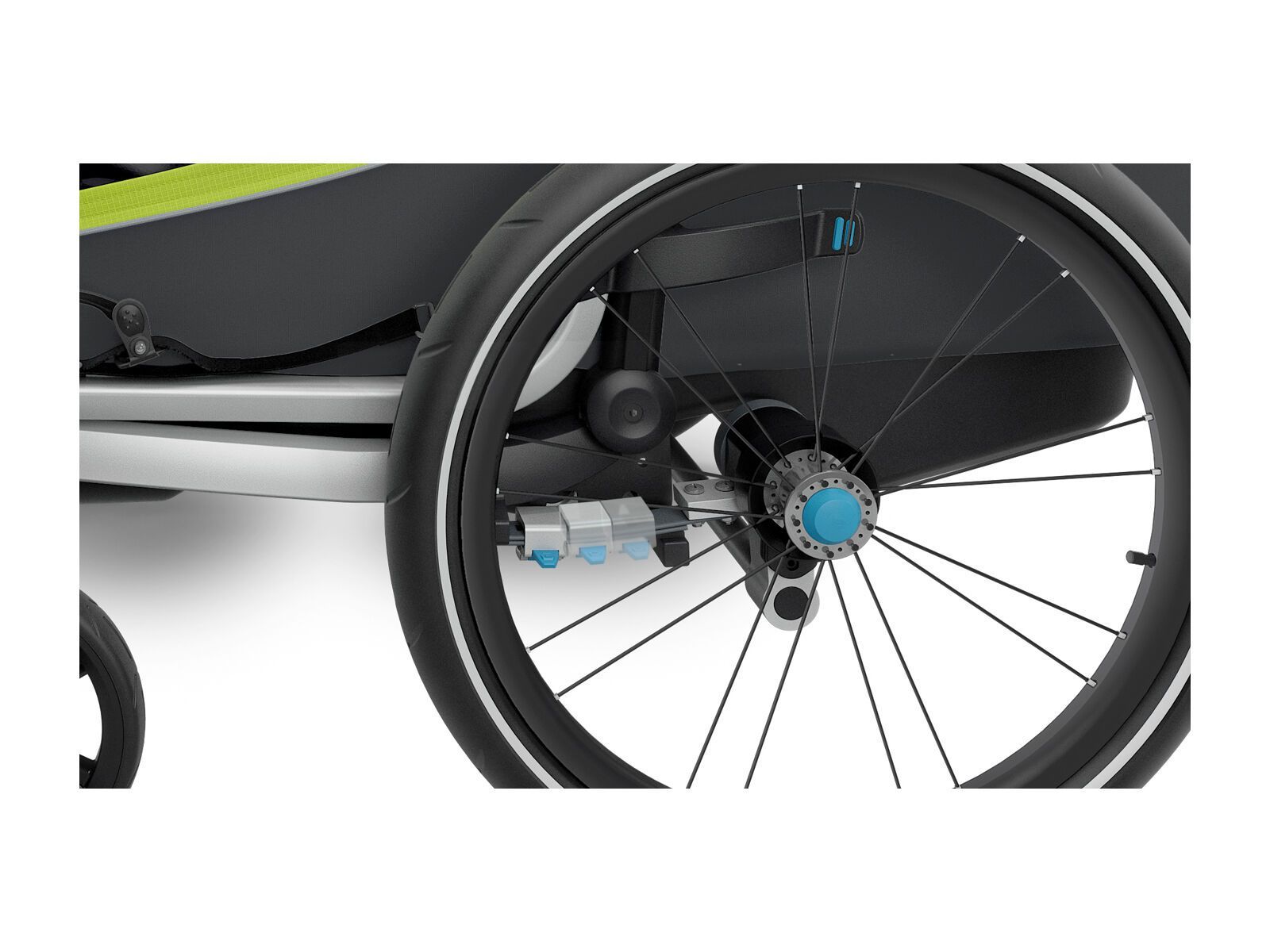 Thule Chariot Cab 2, chartreuse/dark shadow - Bild 4