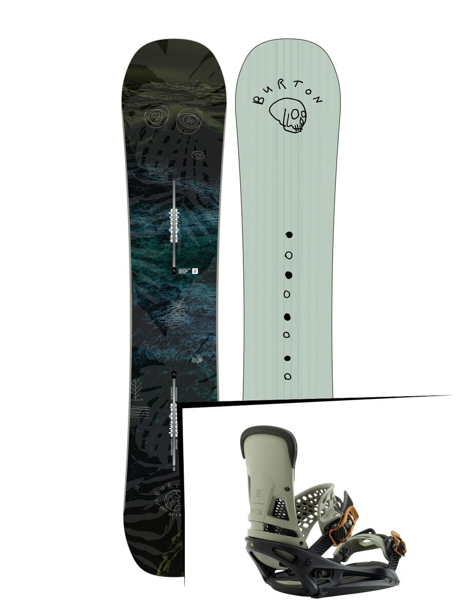 Set: Burton Flight Attendant Wide 2019 + Burton Malavita EST black/gray - Bild 1