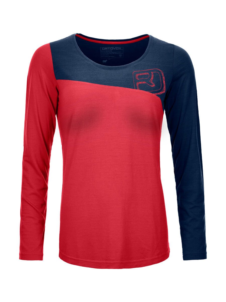 Ortovox 150 Cool Logo Long Sleeve W, hot coral - Bild 1
