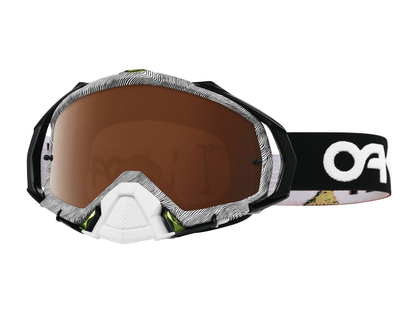 Oakley Mayhem Pro MX, thumbprint black/white/Lens: black iridium - Bild 1