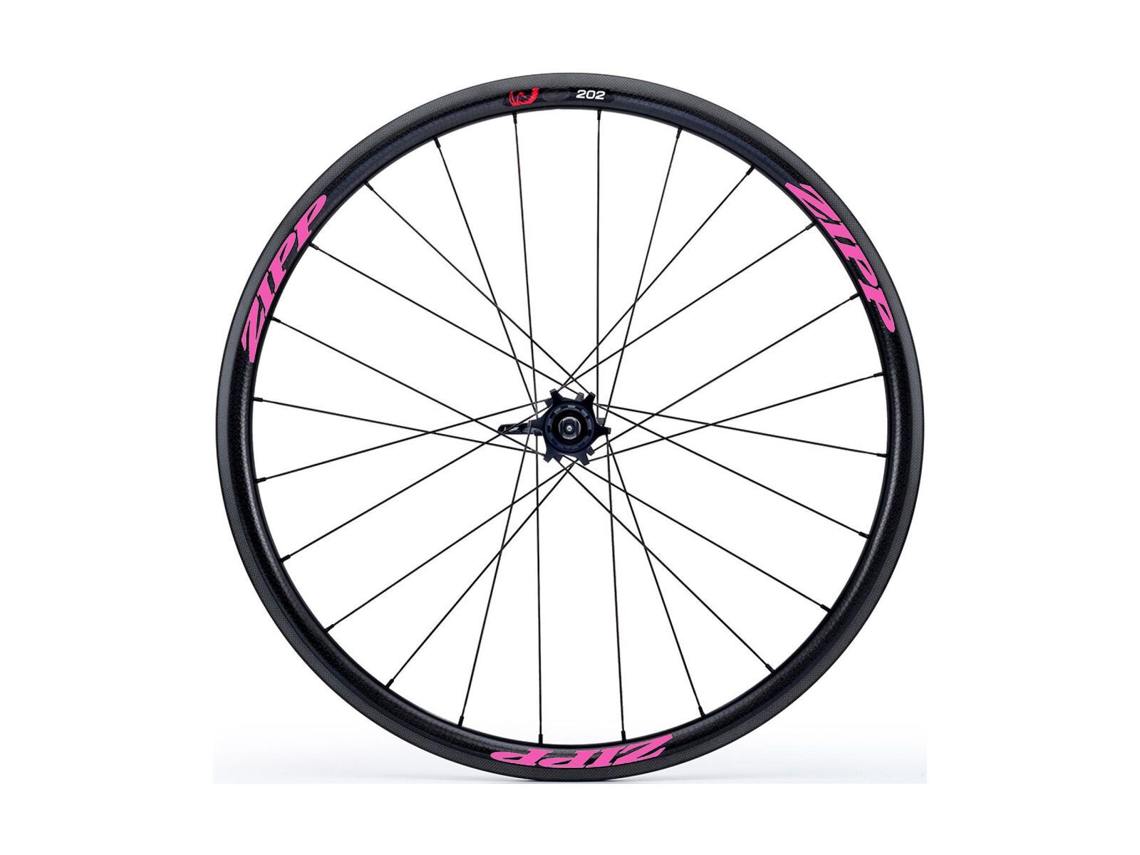 Zipp 202 Firecrest Carbon Clincher, schwarz/pink - Bild 1