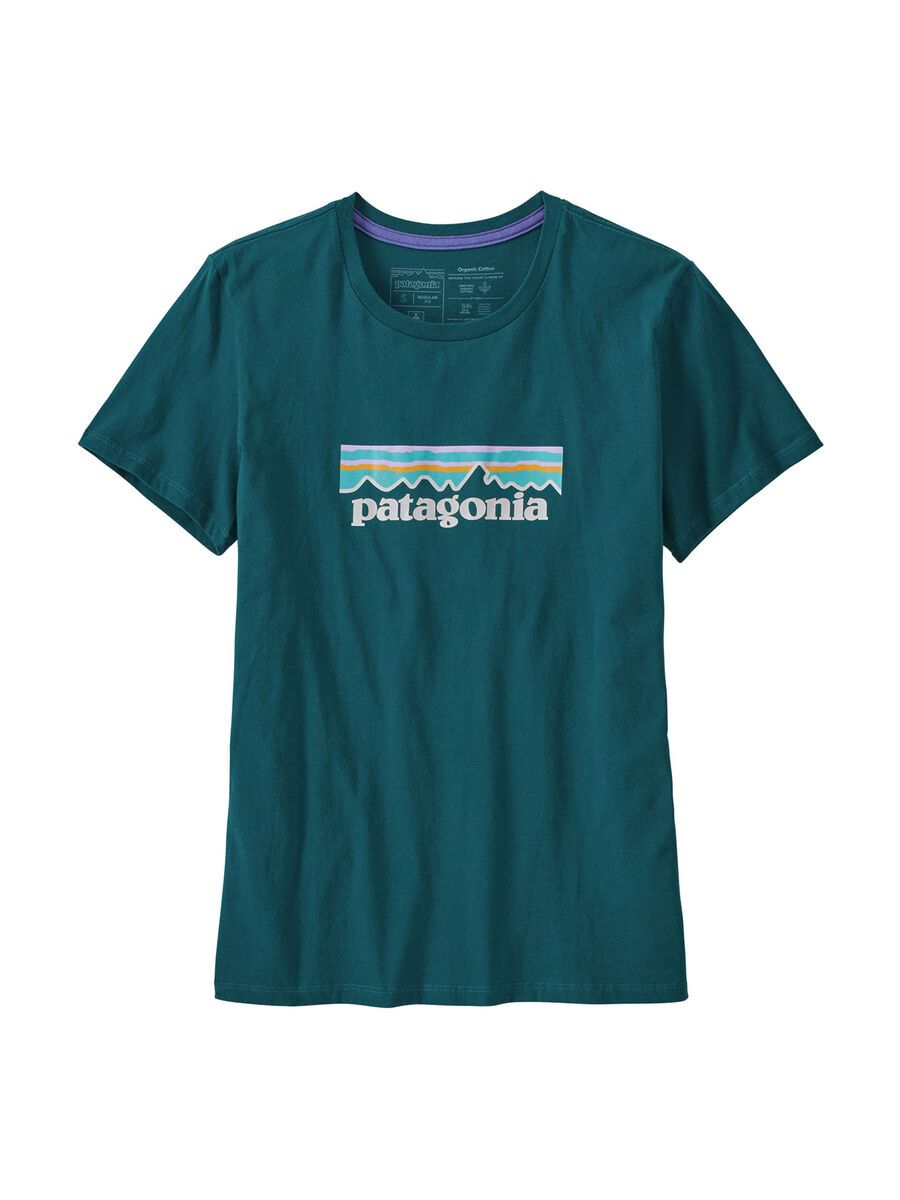 Patagonia Women's Pastel P-6 Logo Organic Cotton Crew T-Shirt, dark borealis green - Bild 1