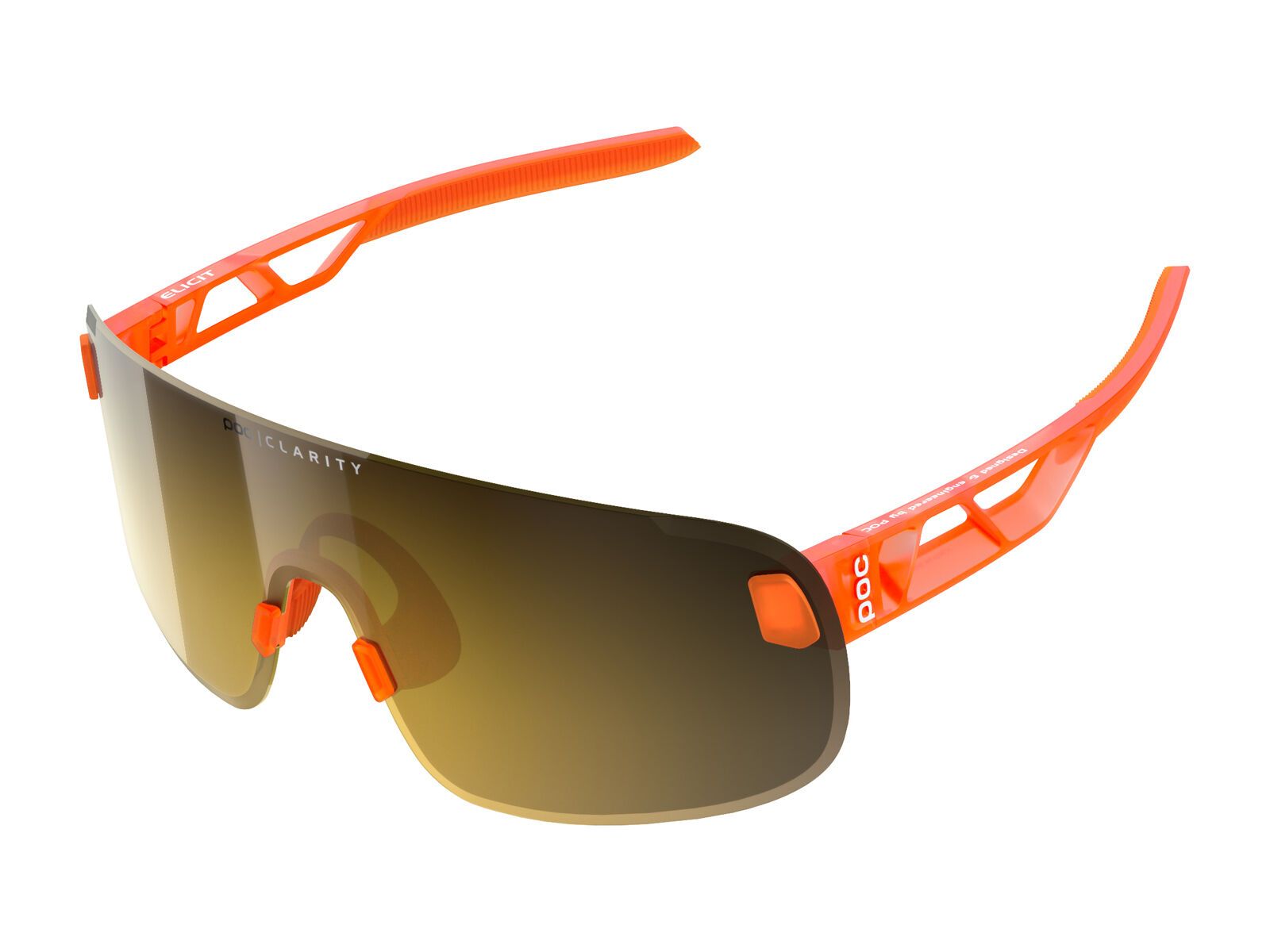 POC Elicit Clarity Road Gold, fluorescent orange transl. - Bild 1