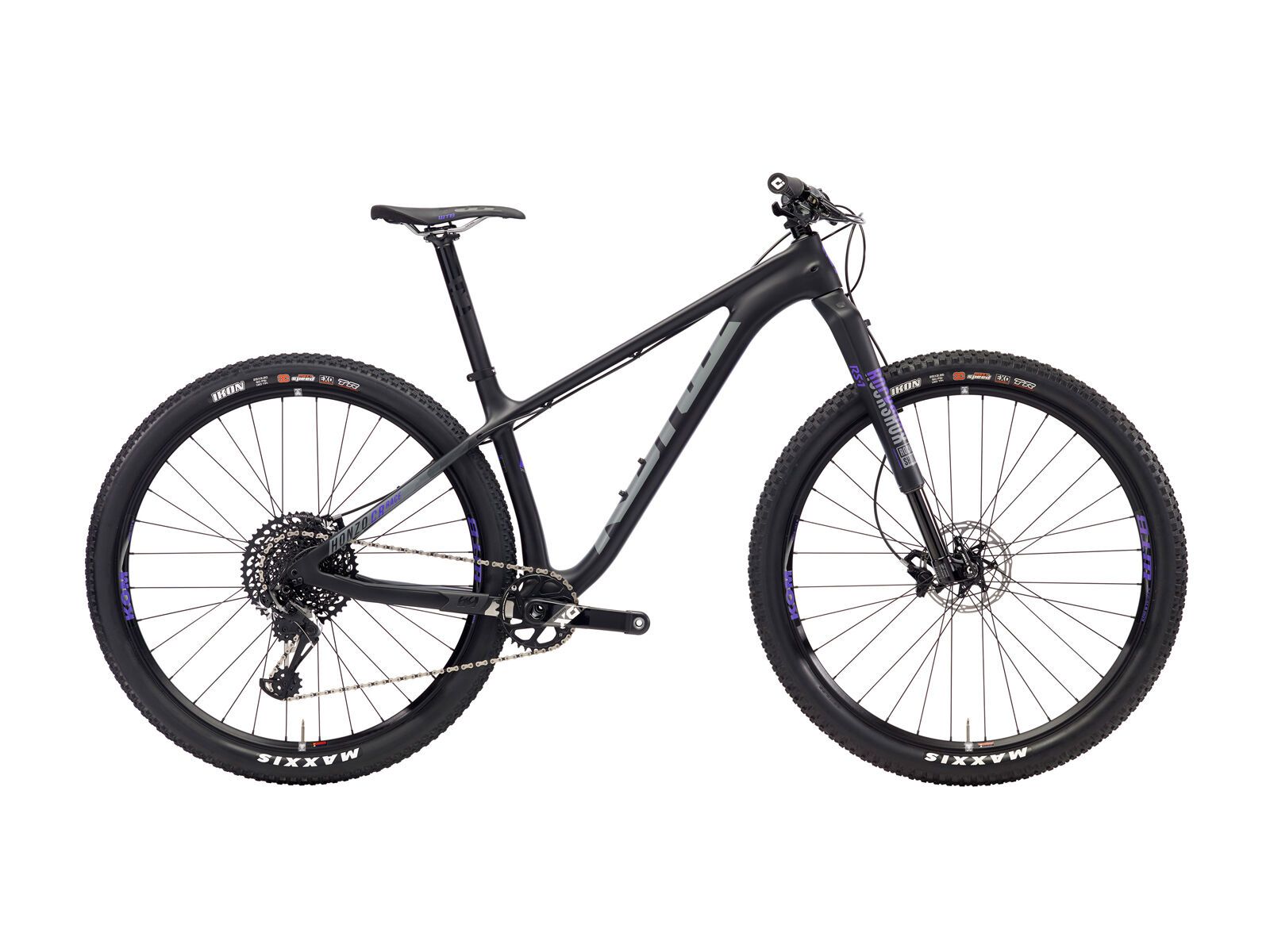 Kona Honzo CR Race, matt black w/ purple & charcoal decals - Bild 1