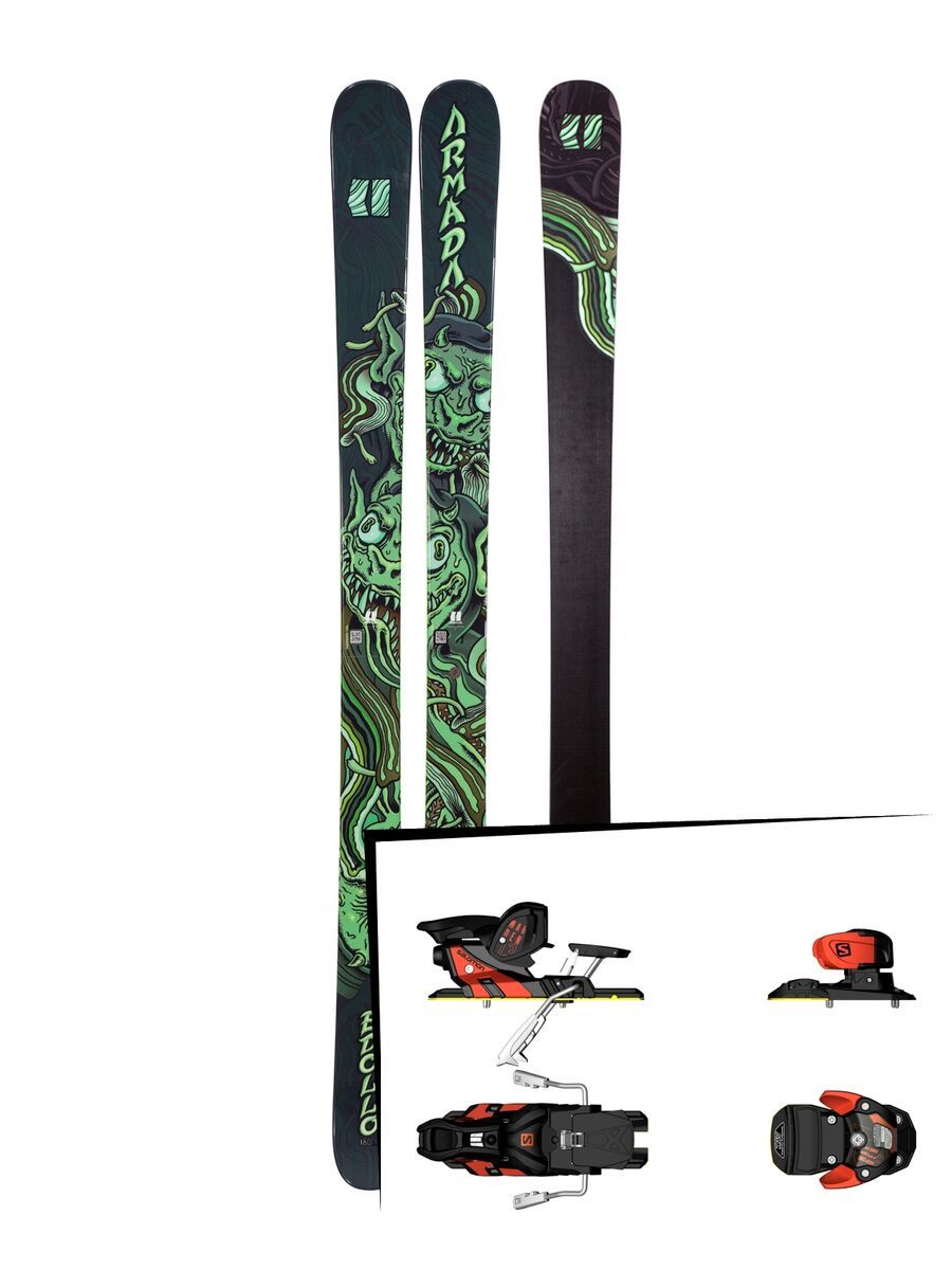 Set: Armada Edollo 2019 + Salomon Warden MNC 13 white/black/orange - Bild 1