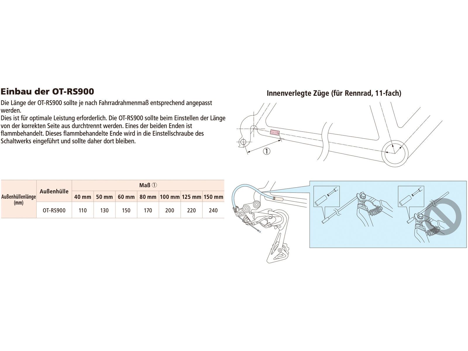 Shimano Schaltzug-Set Road Edelstahl OPTISLICK inkl. OT-RS900 - 1x 1.800/1x 2.100 mm - Bild 5
