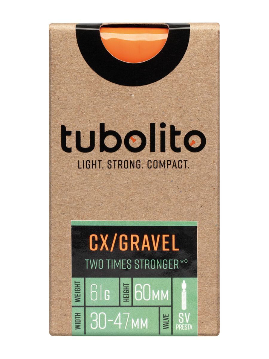 Tubolito Tubo CX/Gravel 60 mm - 700C/650B x 30-47, orange - Bild 2
