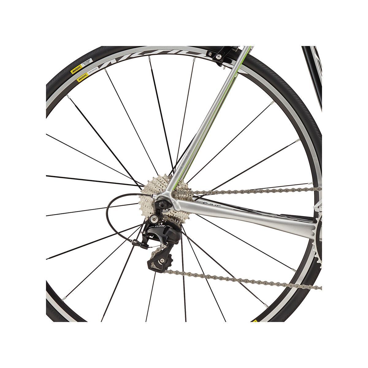 Cannondale CAAD12 105, fine silver w/ jet black and berzerker green, gloss - REP - Bild 4