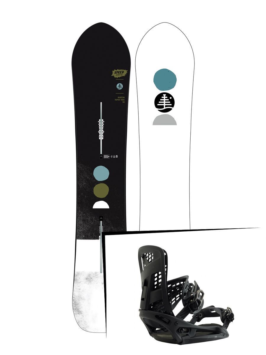 Set: Burton Family Tree Speed Date 2019 + Burton Genesis EST matty black - Bild 1