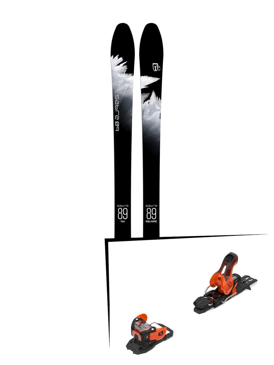Set: Icelantic Sabre 89 2018 + Salomon Warden 11 orange/black - Bild 1