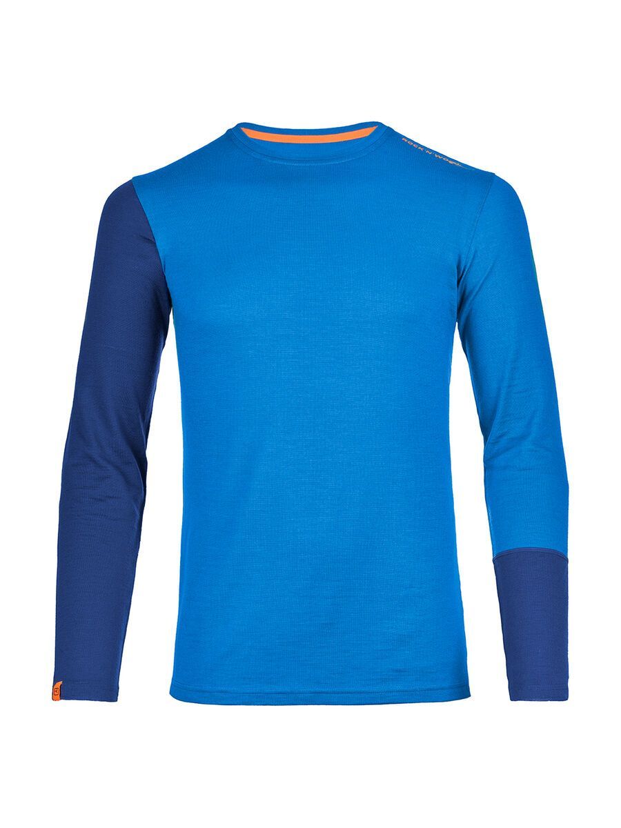 Ortovox Merino 185 Rock'n'Wool Long Sleeve, blue ocean - Bild 1