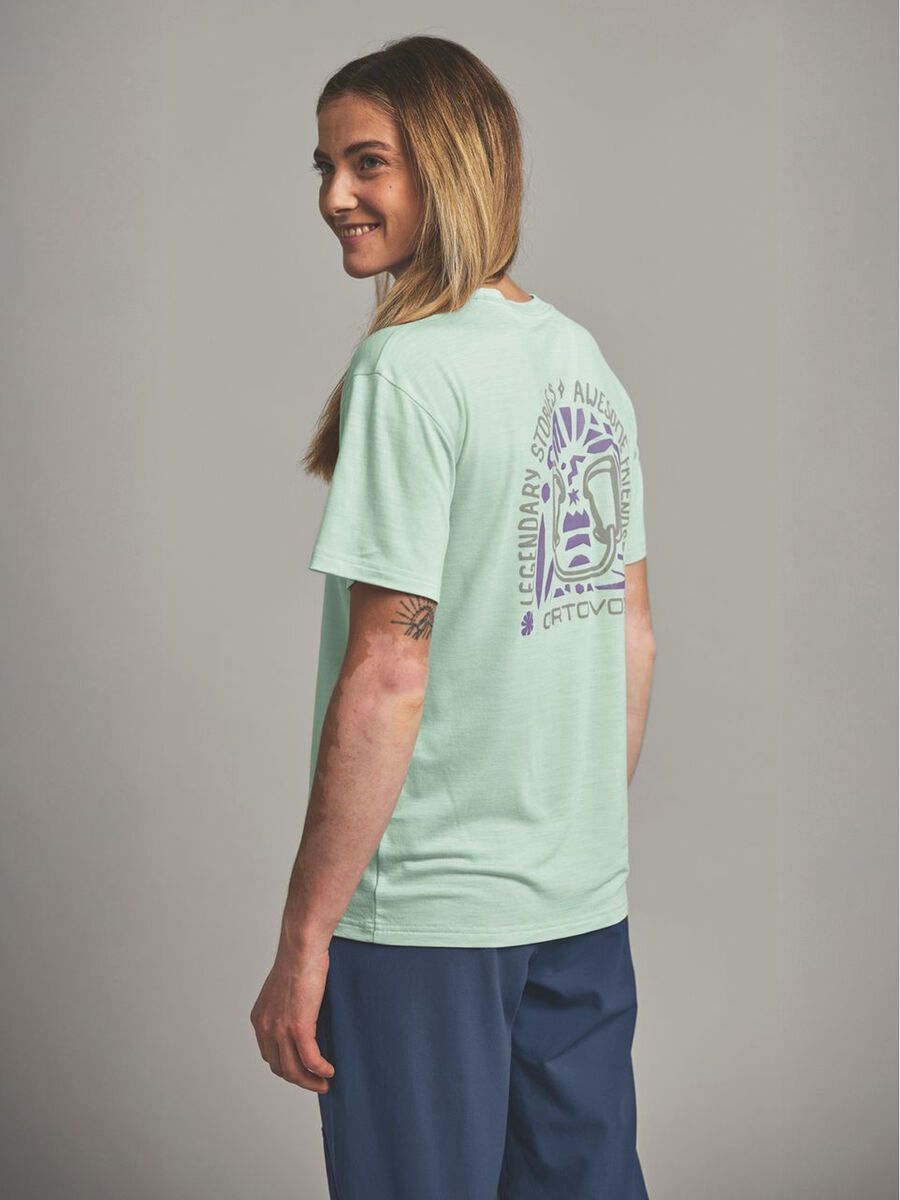 Ortovox 150 Merino Cool Climbing Vibes TS W, green acid - Bild 4