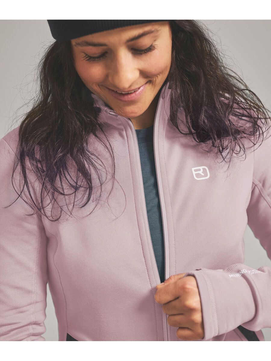 Ortovox Merino Fleece Hoody W, dawn rose - Bild 3