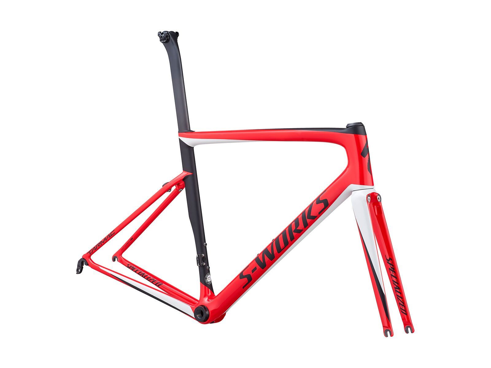Specialized S-Works Tarmac Frameset, gloss flo red/metallic white silver/satin - Bild 1