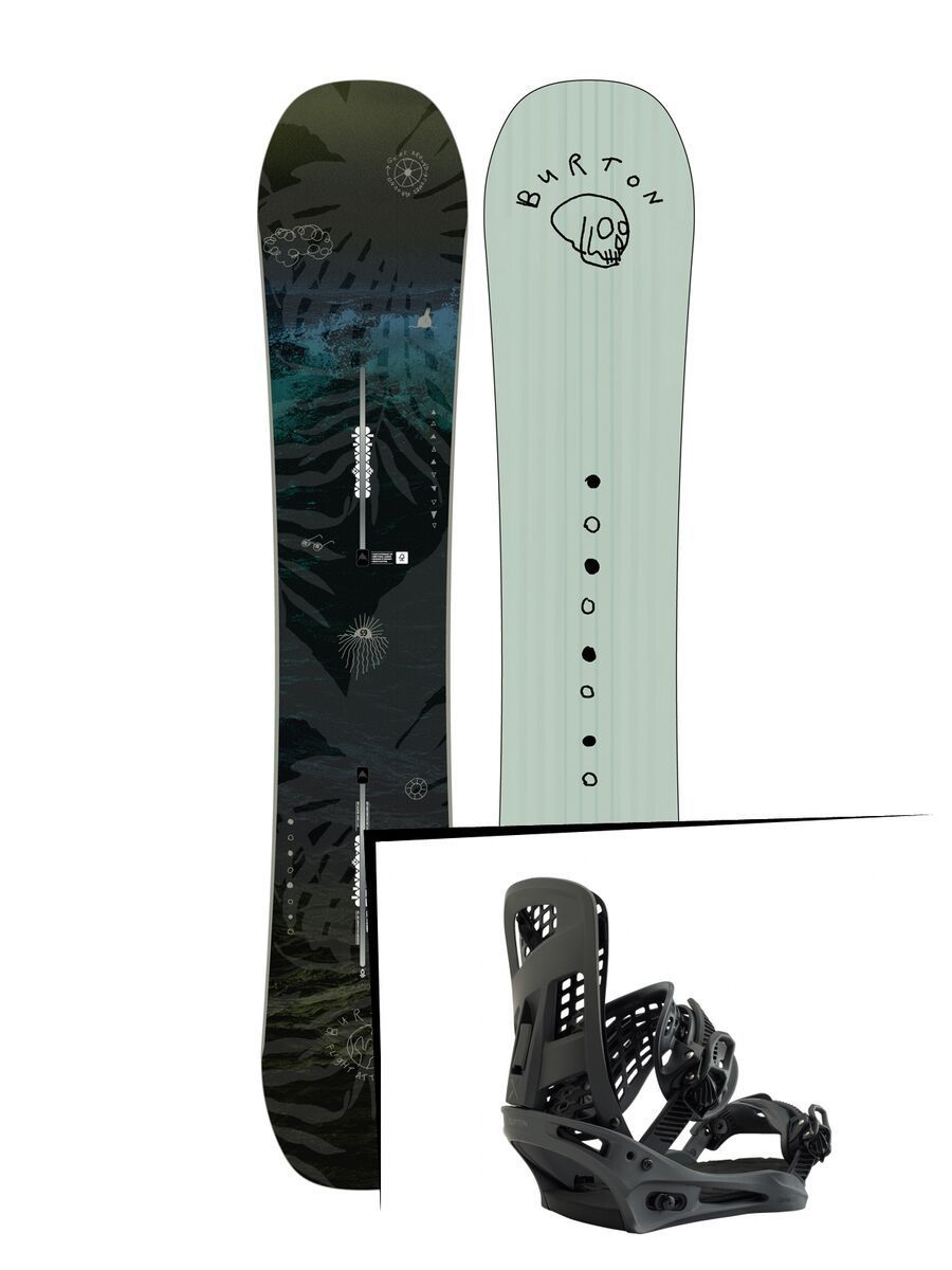 Set: Burton Flight Attendant 2019 + Burton Genesis X black matte - Bild 1