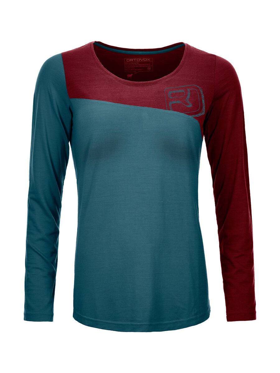Ortovox 150 Cool Logo Long Sleeve W, mid aqua - Bild 1