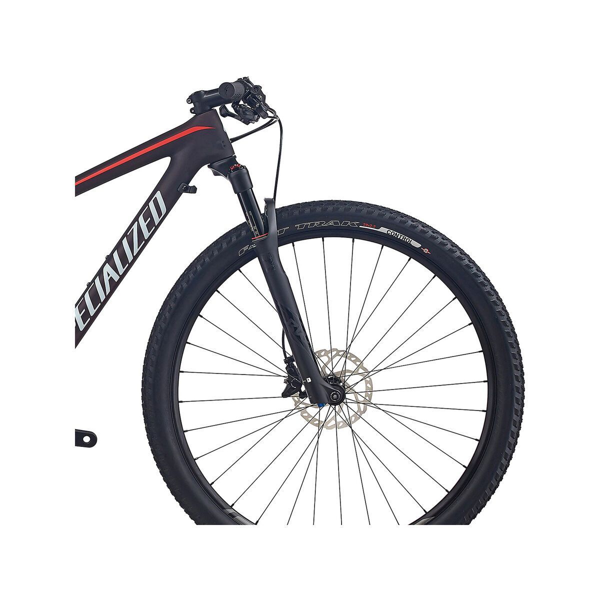 Specialized Woman's Epic HT Expert Carbon 29 World Cup, red flake tint carbon/nordic red/baby blue - Bild 5