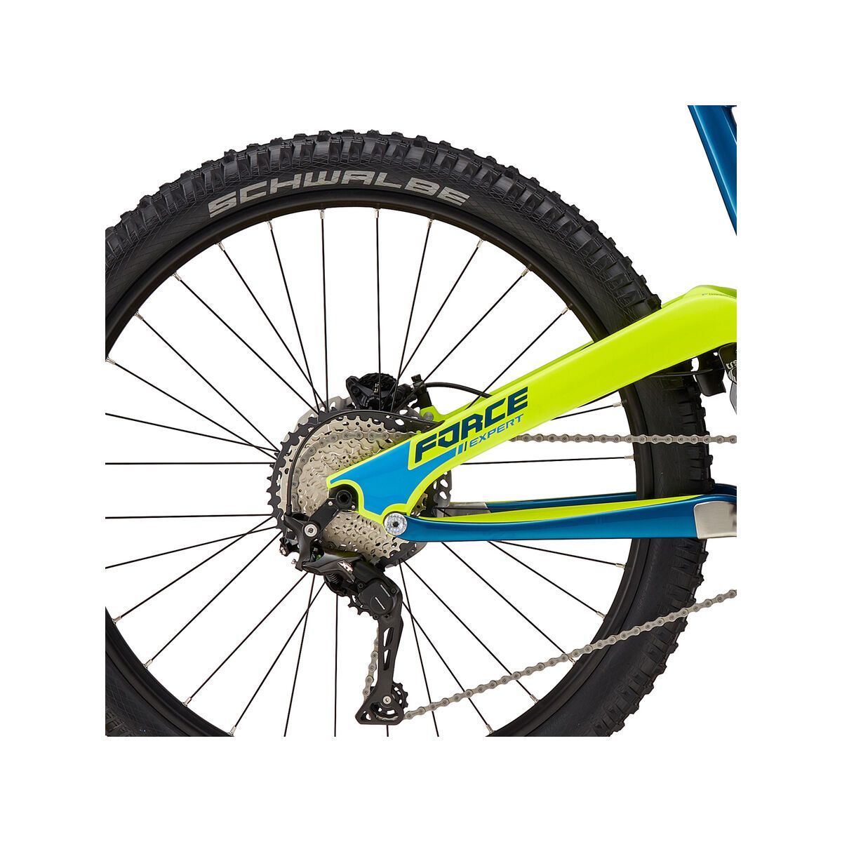 GT Force Carbon Expert, gloss mustang teal w/ neon yellow & cyan - Bild 4