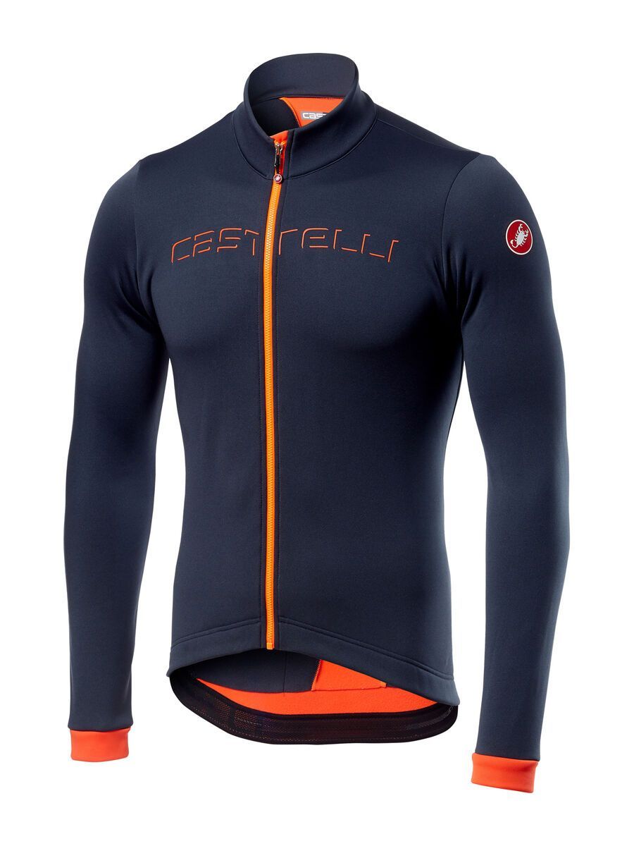 Castelli Fondo Jersey FZ, dark steel blue/orange - Bild 1