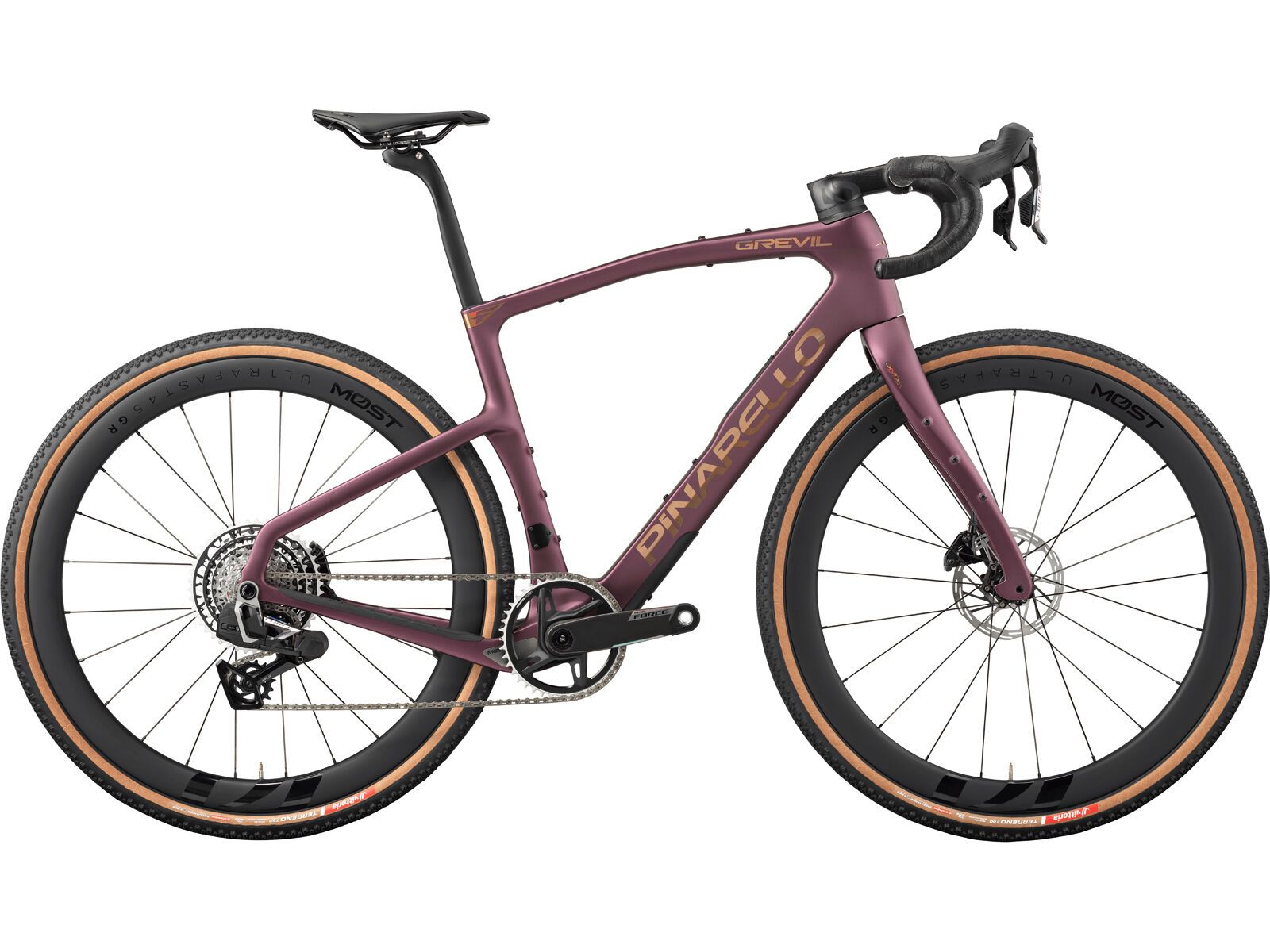 Pinarello Grevil F7 Force AXS 1x13 XPLR / MOST Gravel Carbon 45, polaris purple matt - Bild 1