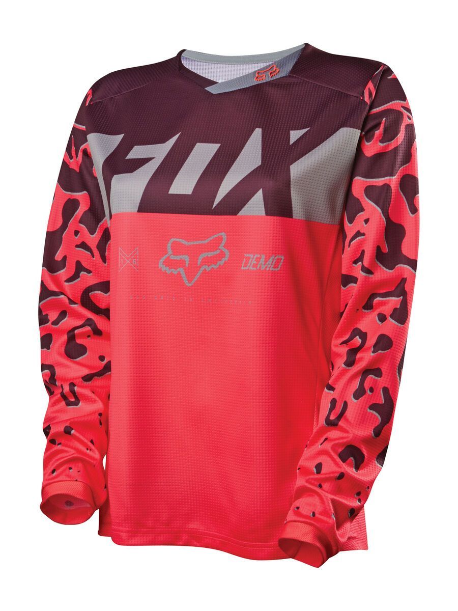 Fox Womens Demo DH LS Race Jersey, neon red - Bild 1