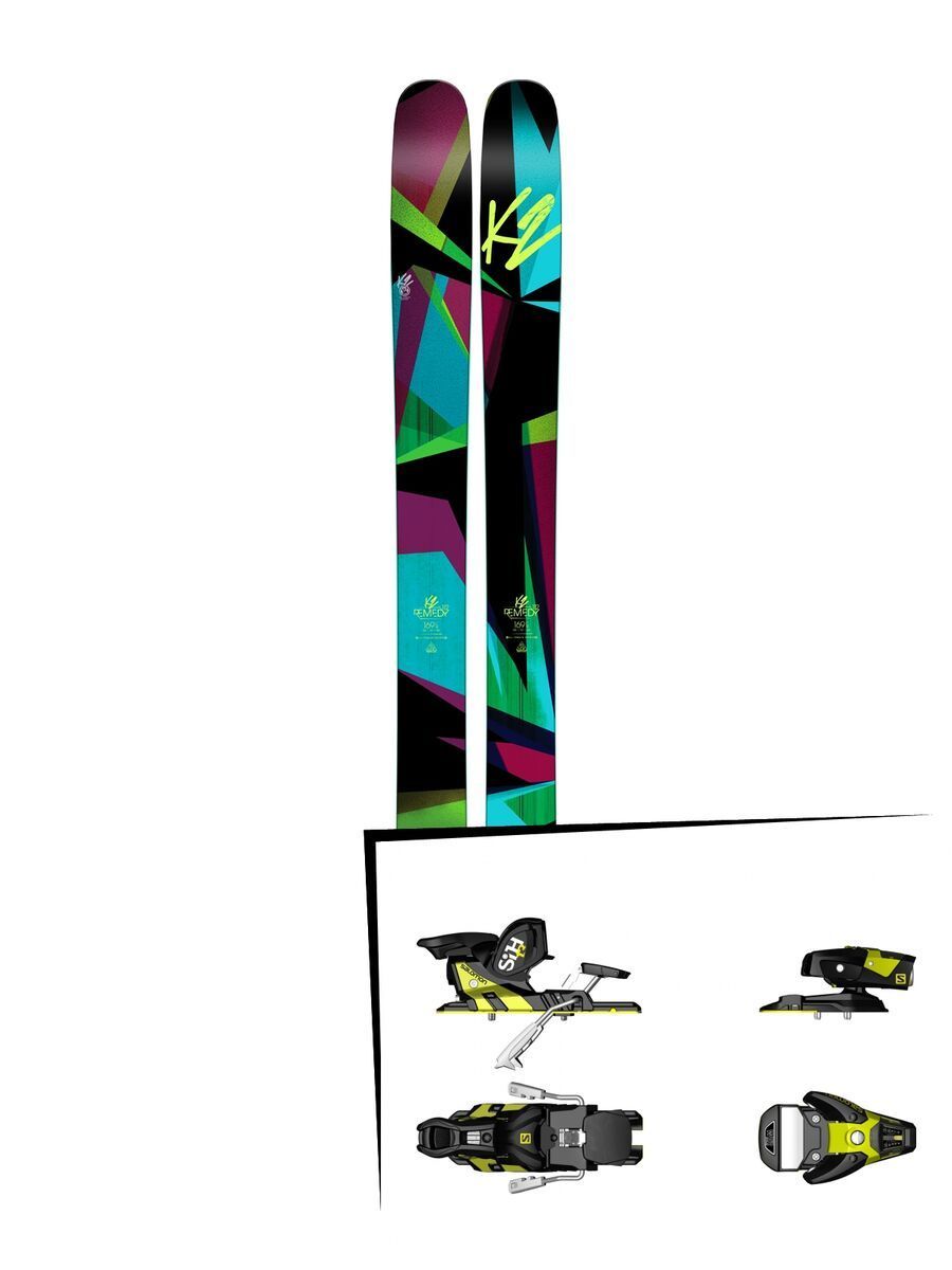 K2 SKI Set: Remedy 112 2016 + Salomon STH2 WTR 13 - Bild 1