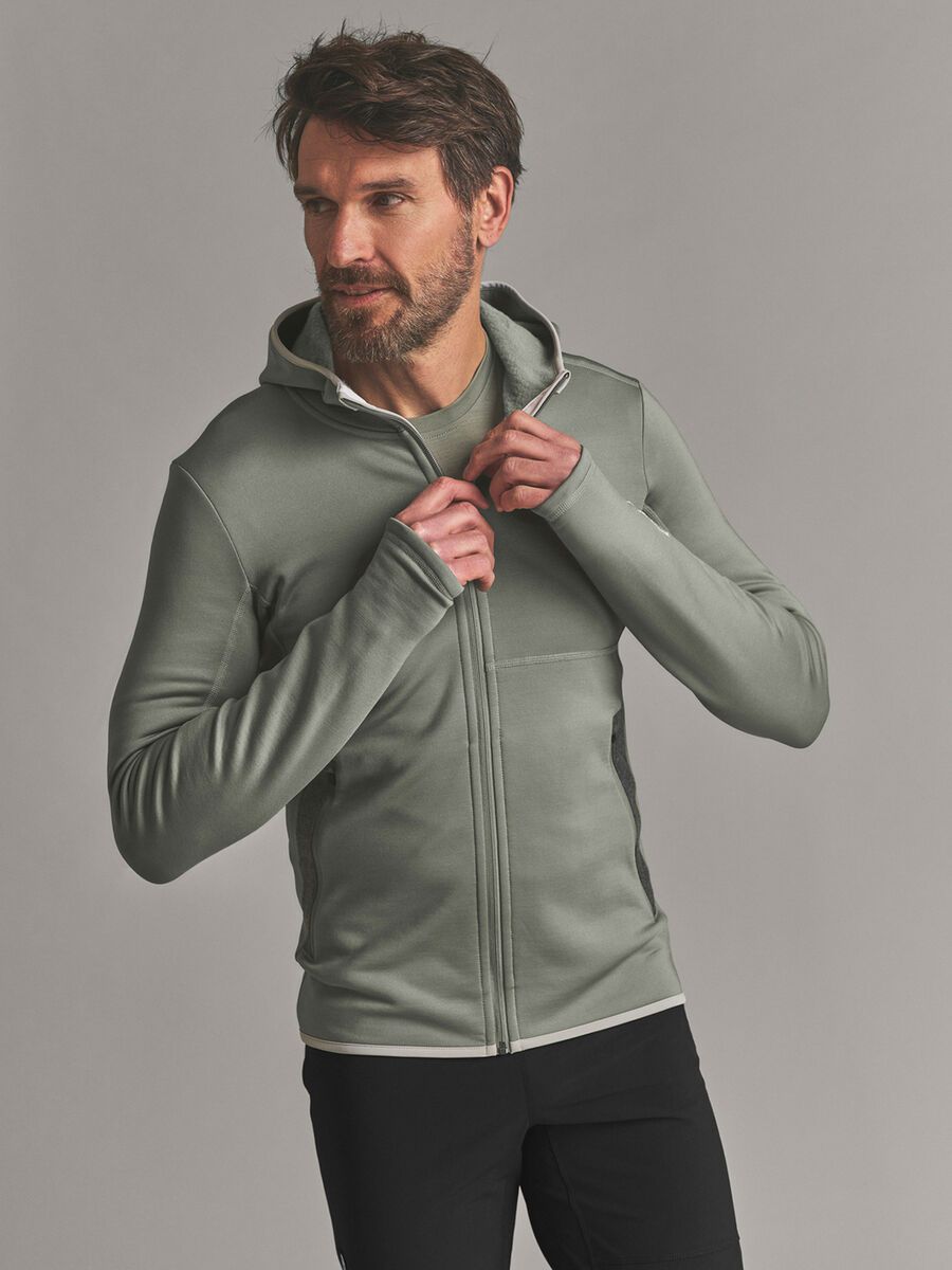 Ortovox Merino Fleece Hoody M, green sage - Bild 5