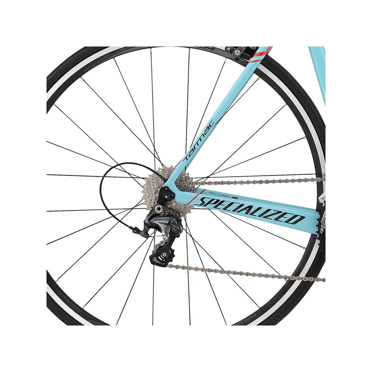 Specialized Tarmac Comp CEN, gloss light blue/rocket red/tarmac black - Bild 4