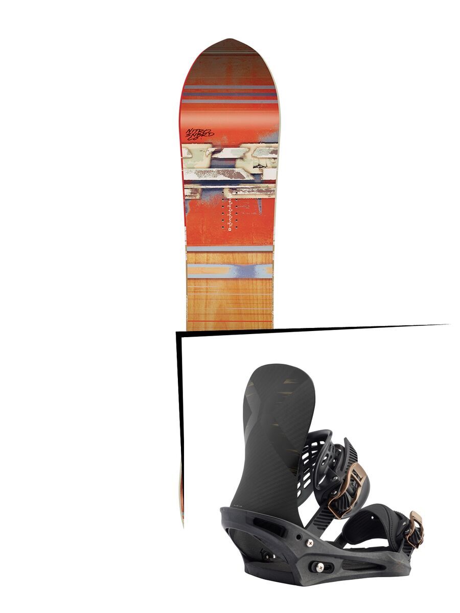 Set: Nitro Ueberspoon 2017 + Burton X-Base 2017, black mag - Snowboardset - Bild 1