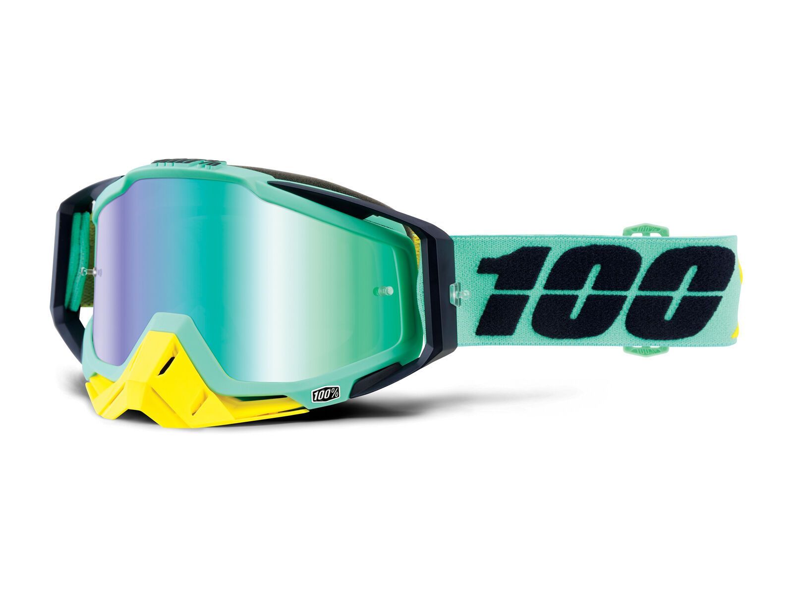 100% Racecraft inkl. Wechselscheibe, kloog/Lens: mirror green, clear - Bild 1