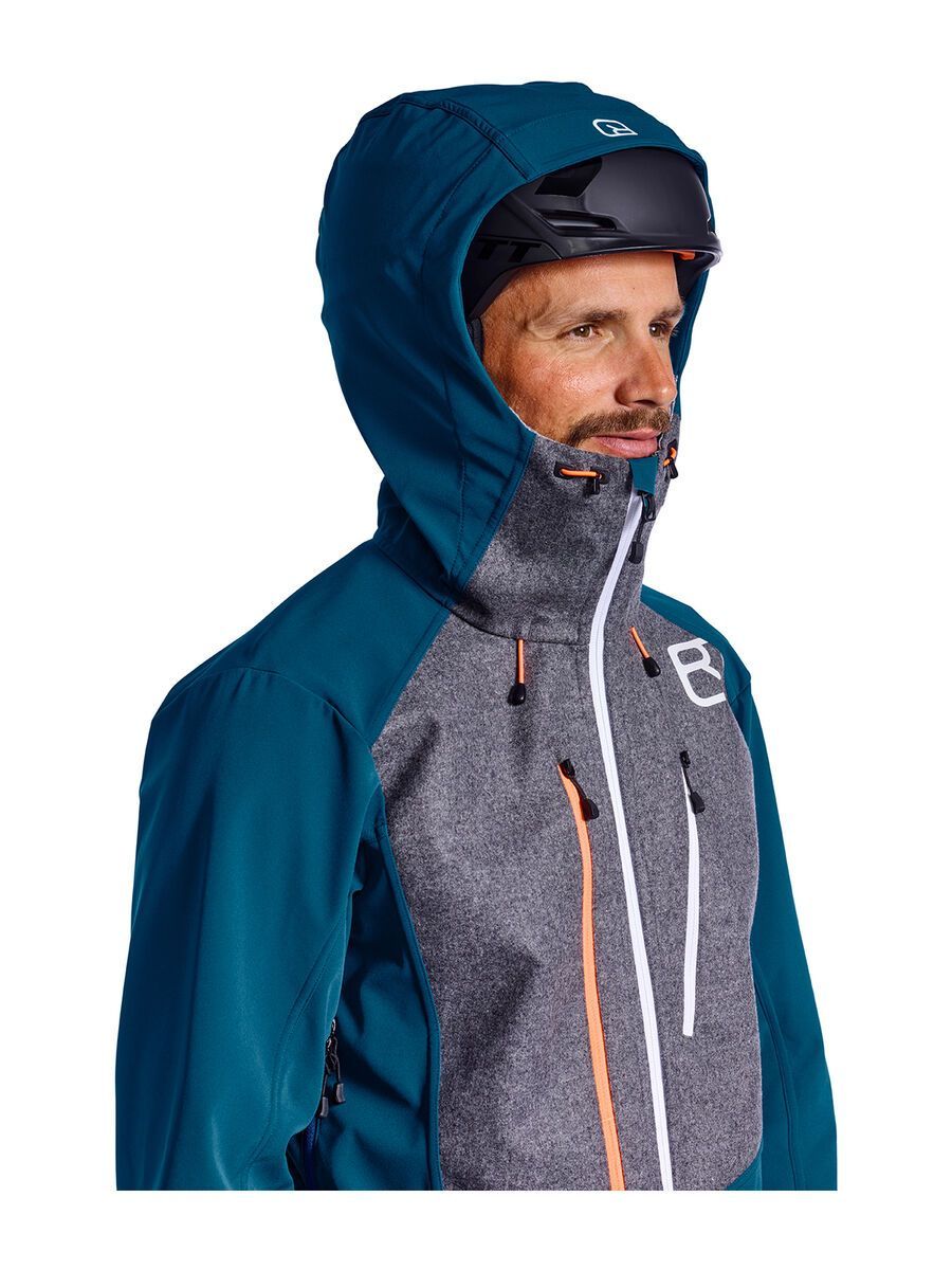 Ortovox Merino Naturtec Plus Pordoi Jacket M, petrol blue - Bild 4