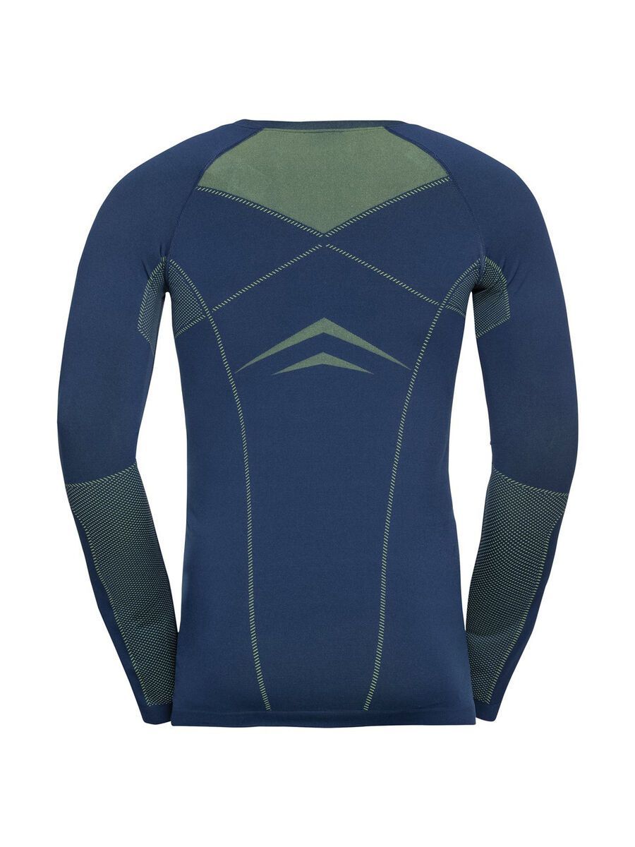 Odlo Men's Performance Evolution Warm Baselayer Set, estate blue/limeade - Bild 4