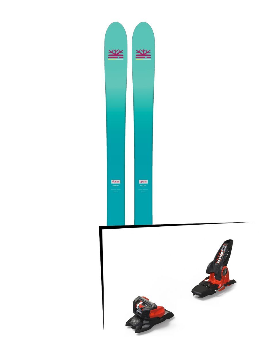 Set: DPS Skis Nina F99 Foundation 2018 + Marker Jester 18 Pro ID black/flo-red - Bild 1