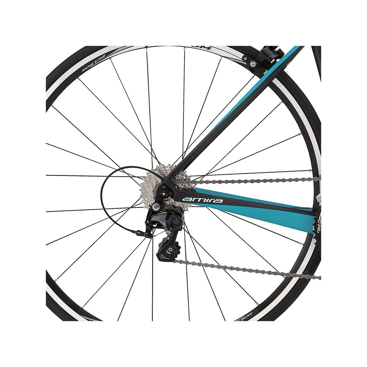 Specialized Amira SL4 Elite CEN, satin carbon/turquoise/white - Bild 4