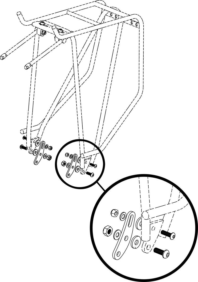 Tubus Fußverlängerung Hinterradträger - Bild 2