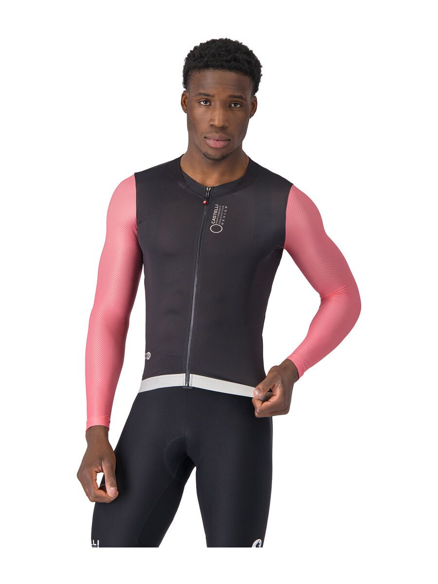 Castelli Corretto LS Jersey, black/rosa giro-silver moon - Bild 1