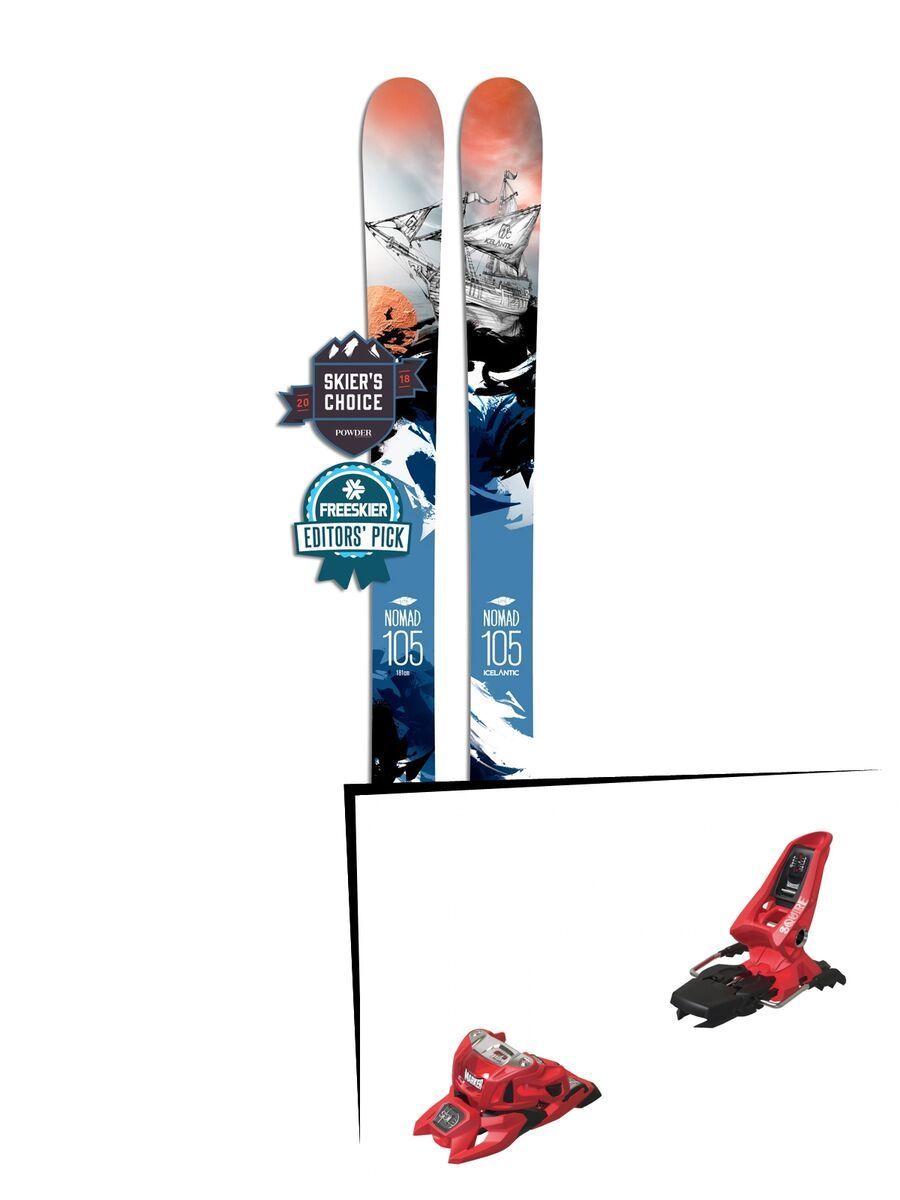Set: Icelantic Nomad 105 Lite 2018 + Marker Squire 11 ID red - Bild 1
