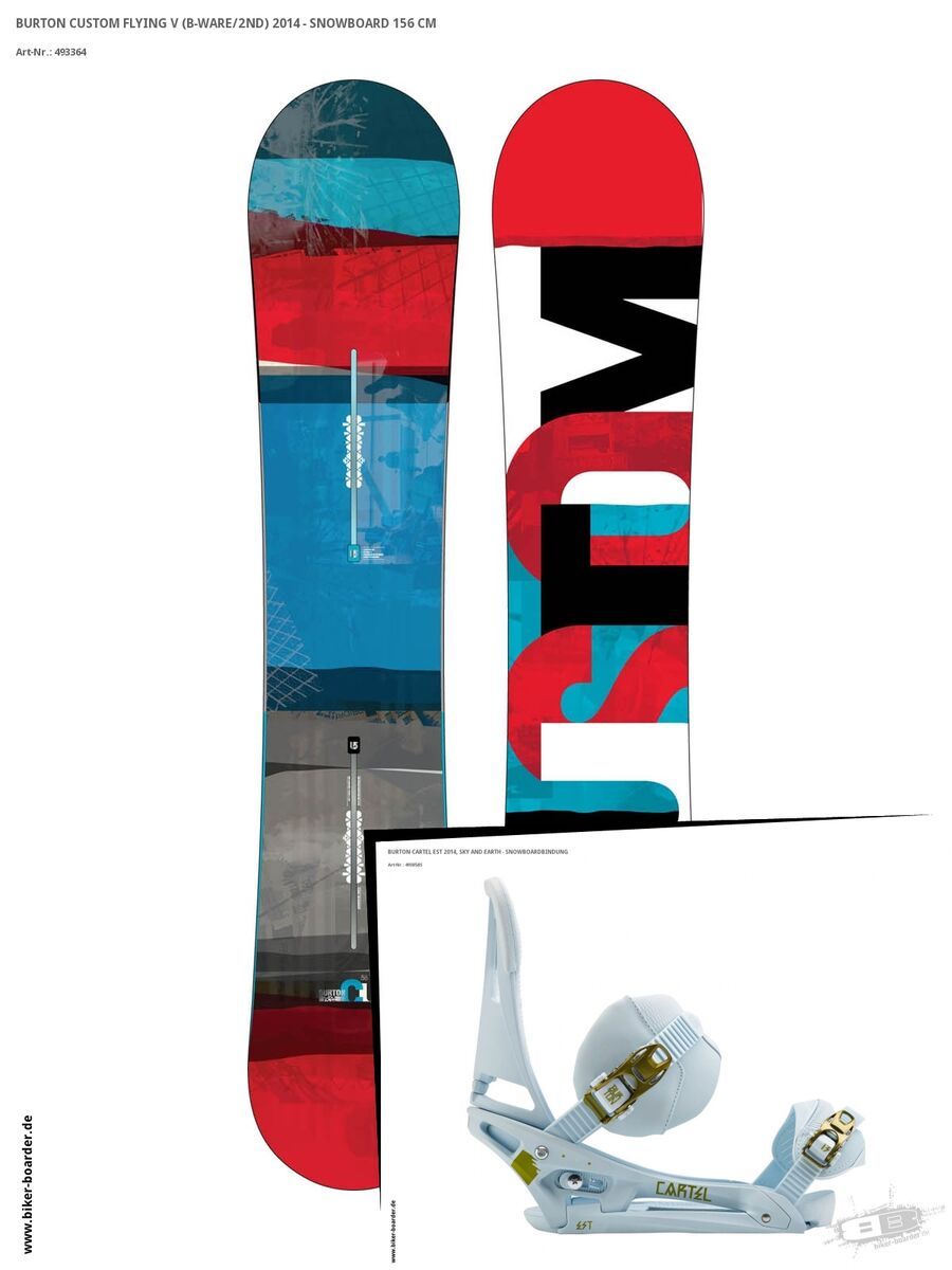 Set: Burton Custom Flying V  +  Cartel EST (493858S) - Bild 1