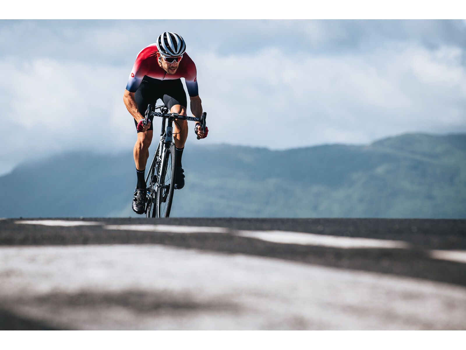 Castelli Aero Race 6.0 Jersey, savile blue/pro red - Bild 12