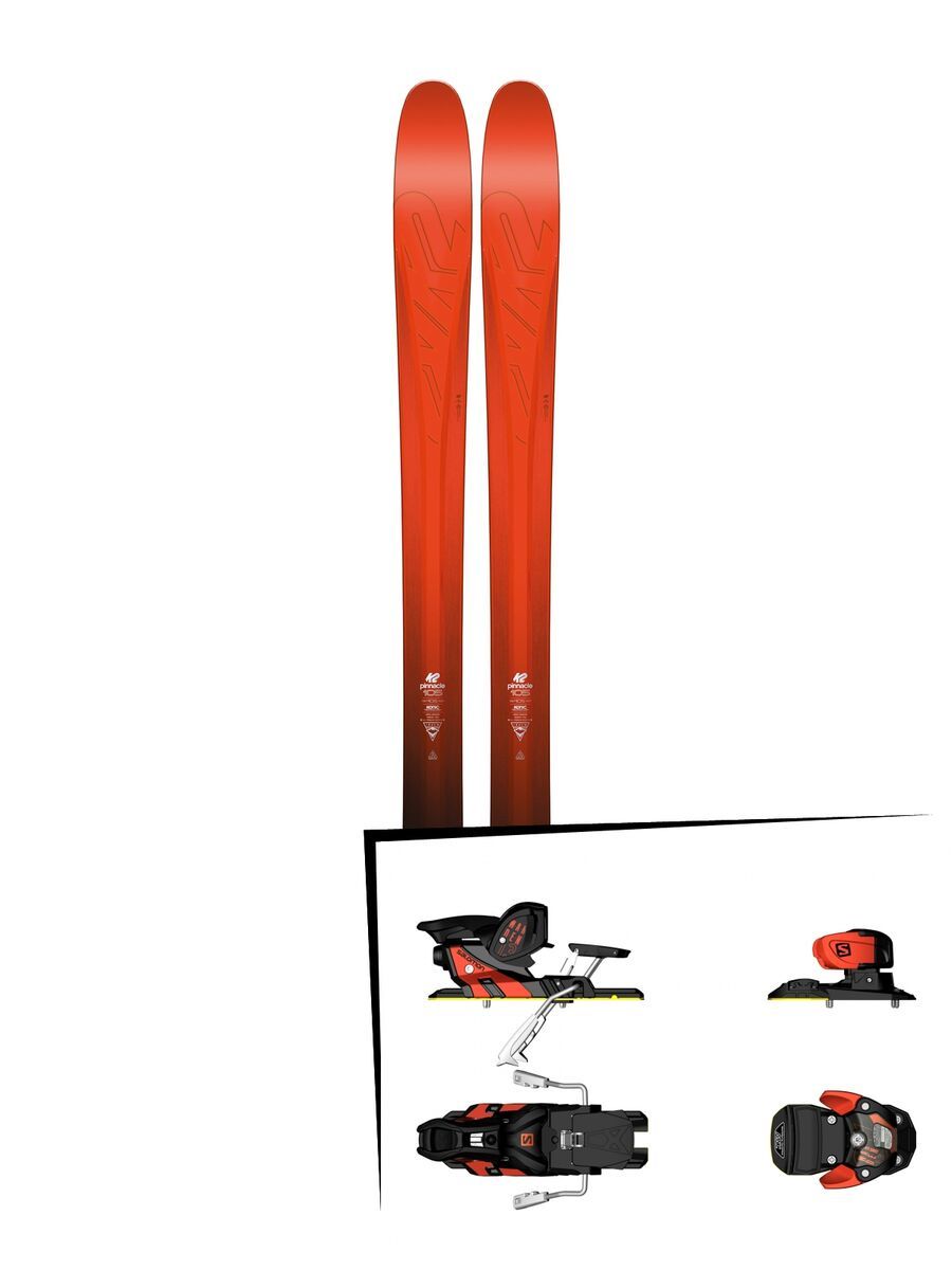 K2 SKI Set: Pinnacle 105 2016 + Salomon Warden MNC 13 - Bild 1
