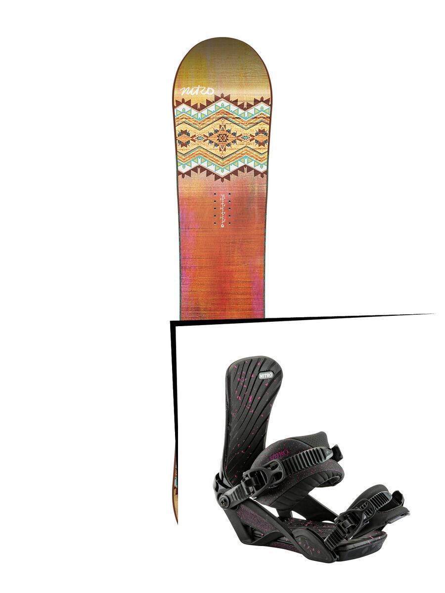 Set: Nitro Spell 2017 + Nitro Ivy 2017, darkness - Snowboardset - Bild 1