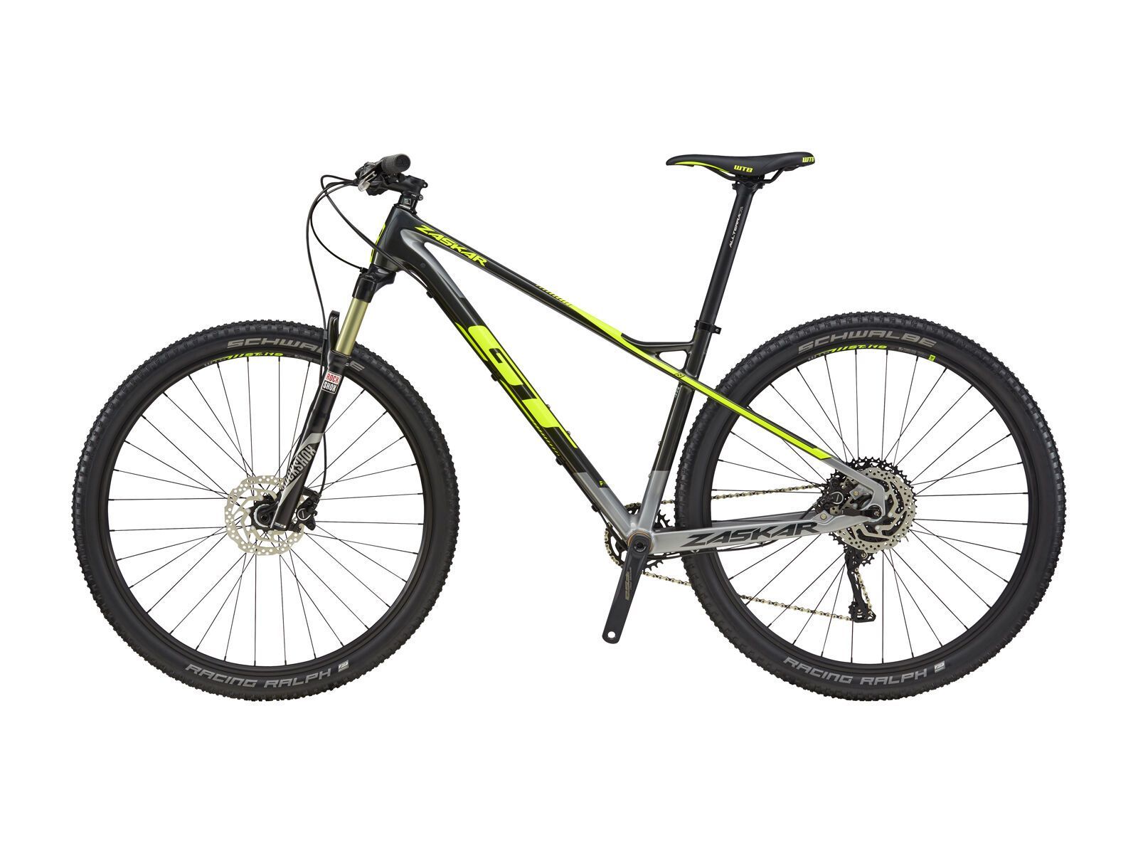 GT Zaskar Carbon Comp, gloss gun metal w/ silver & neon yellow - Bild 2