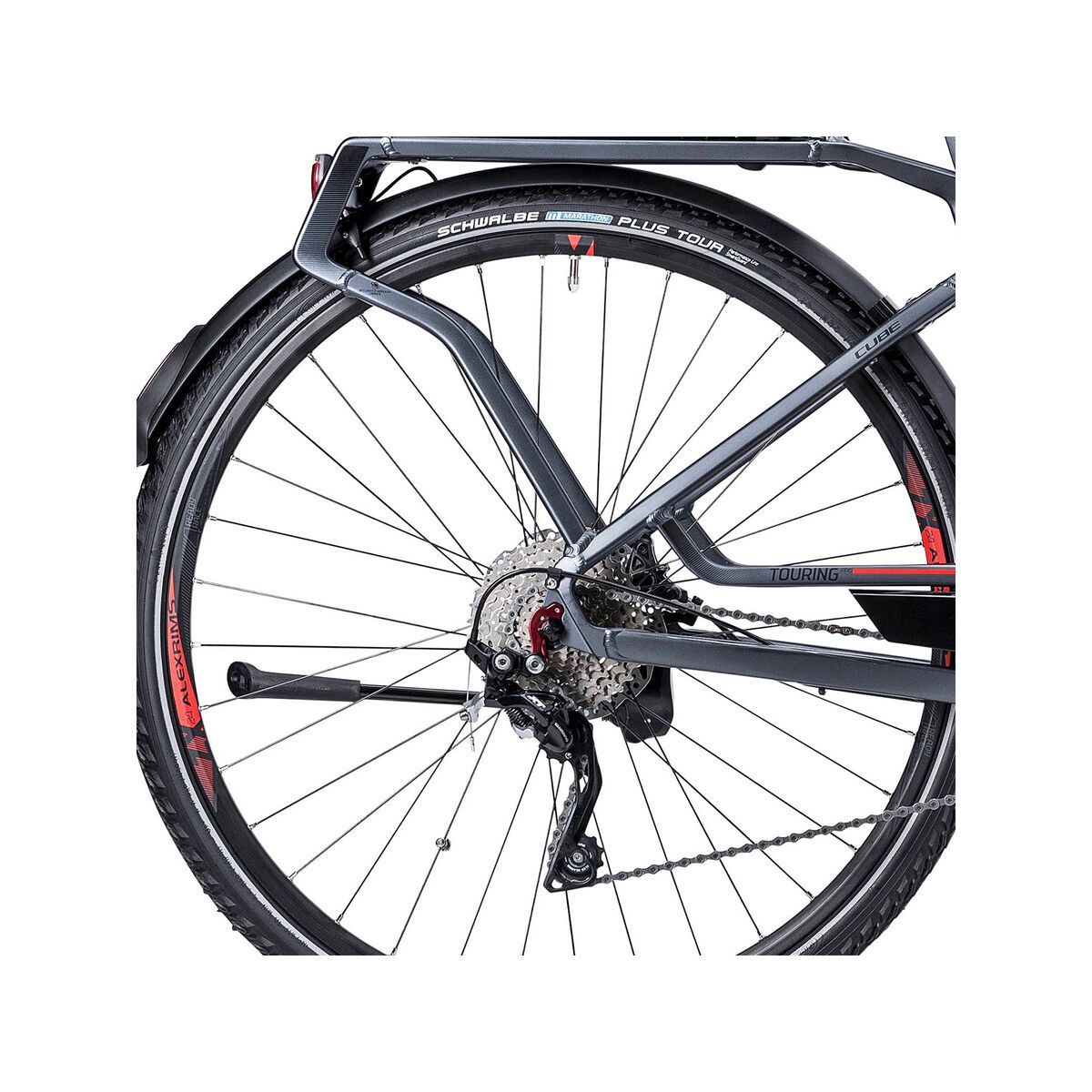 Cube Touring Hybrid Pro, anthrazit black red - Bild 4