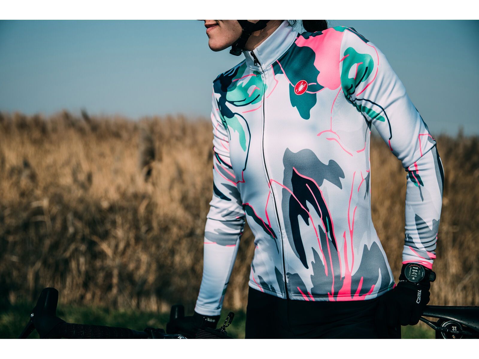 Castelli Unlimited W Thermal Jersey, silver gray/flowers - Bild 6