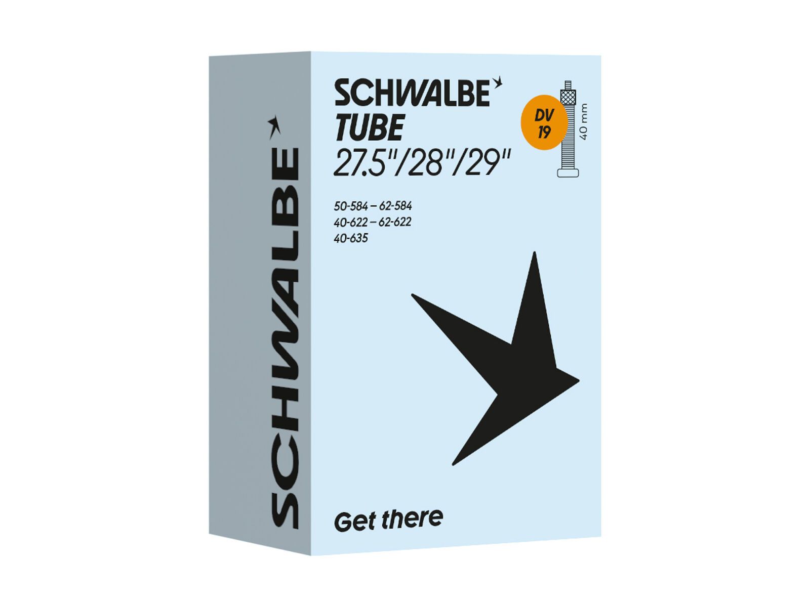 Schwalbe Schlauch DV 19 27.5/28/29 Zoll / 40/62-584/635 - Bild 1