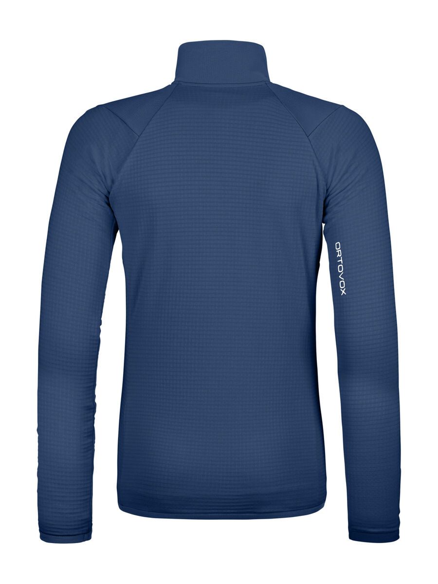 Ortovox Merino Fleece Grid Jacket W, blue nunatak - Bild 2