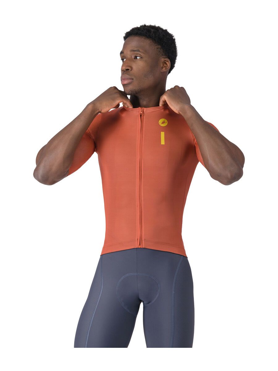 Castelli Drittone Logo Jersey, paprika/mango mojito - Bild 2