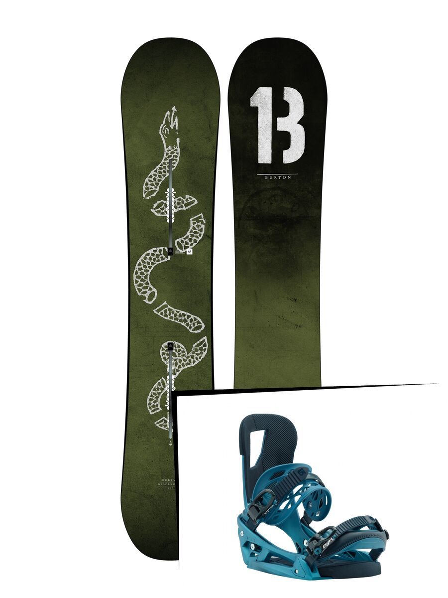 Set: Burton Descendant 2019 + Burton Cartel EST blue boy - Bild 1