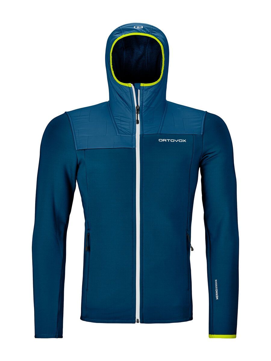 Ortovox Merino Fleece Plus Hoody M, petrol blue - Bild 1